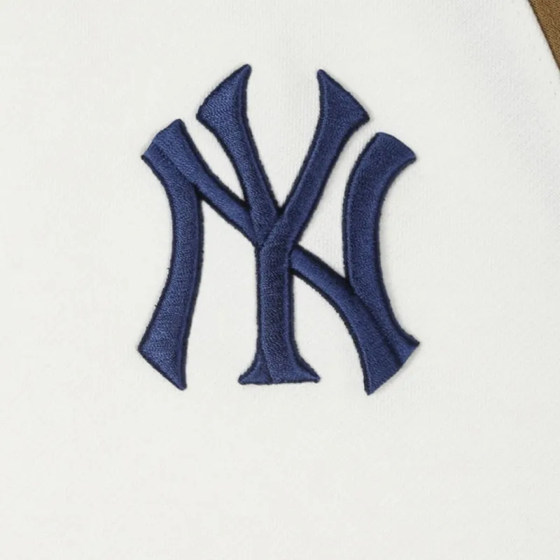 MLB New York Yankees Sweatshirt Unisex Beige Yellow-3