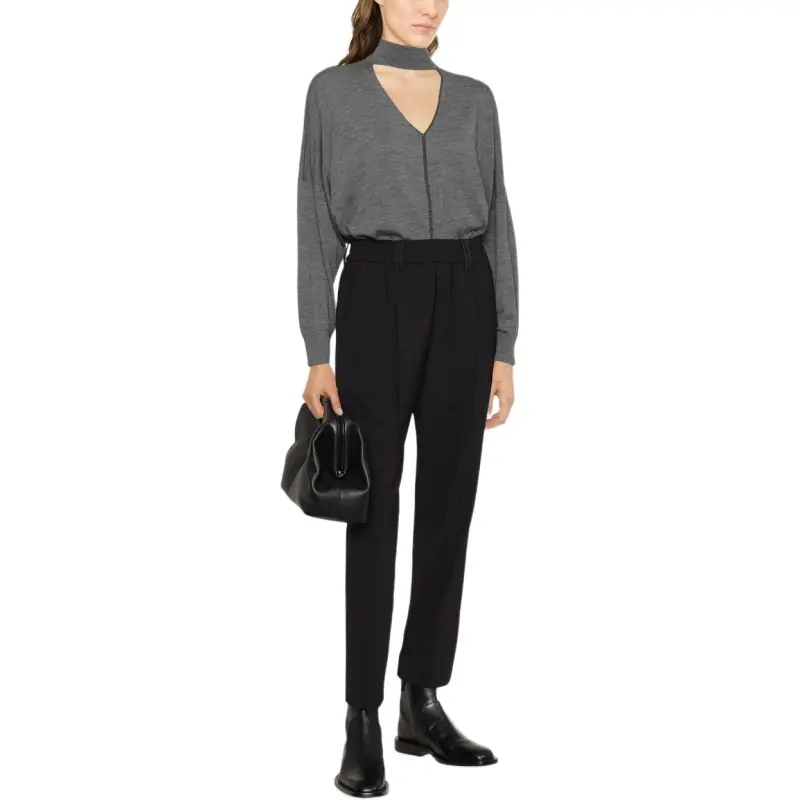 Brunello Cucinelli High Waist Tapered Pants-2