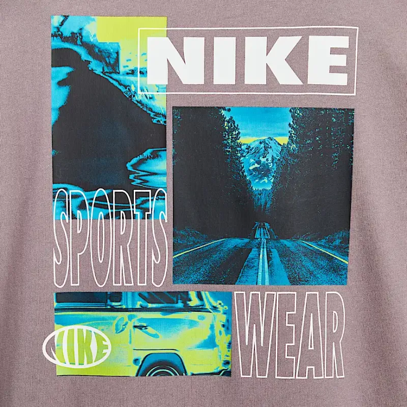 Nike Sportswear T Shirt Men's Umber Gray/White/Umber Gray-4
