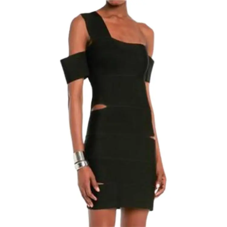 Alexander McQueen Cut Out One Shoulder Mini Dress-4