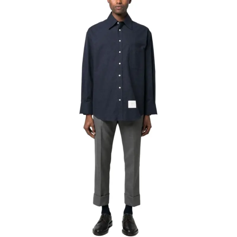 THOM BROWNE Rwb Striped Oversized Shirt-3