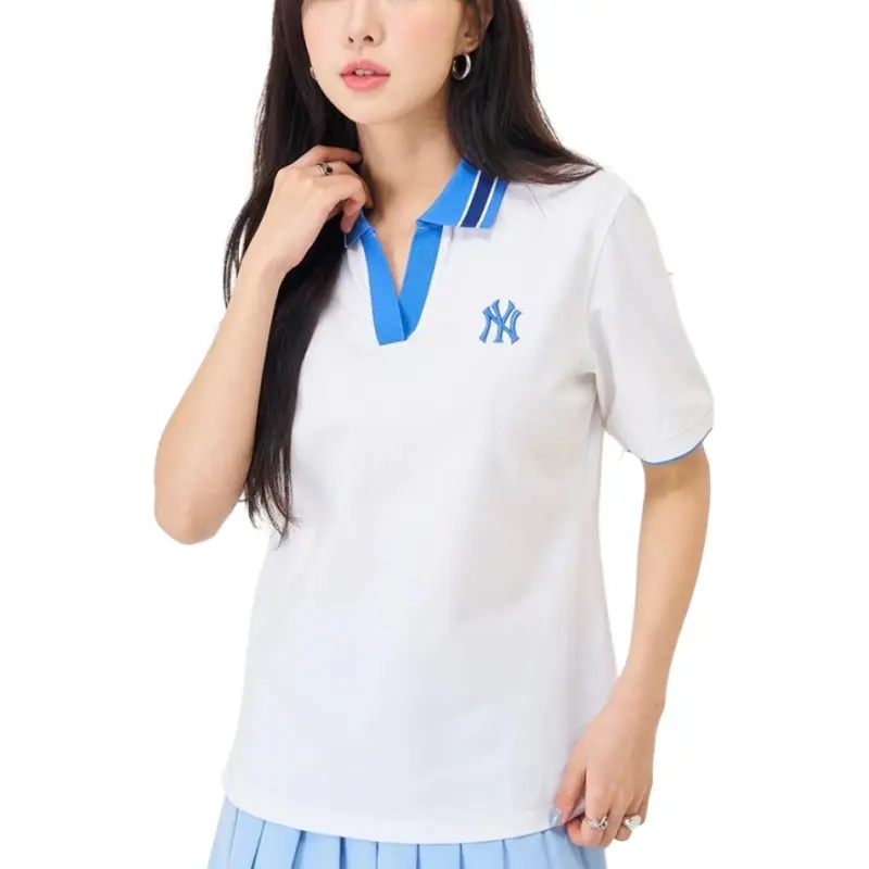 MLB New York Yankees Polo Shirts Women's Ivory-3