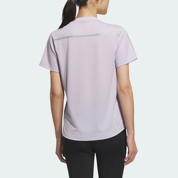 Adidas Own The Run Regular T Shirt Women's Light Purple/Dark Silver Gray-1