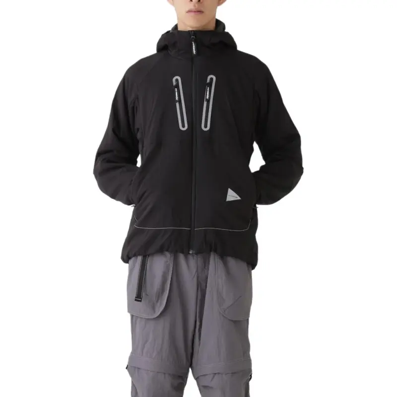 And Wander Puffer Jacket Unisex Black-2