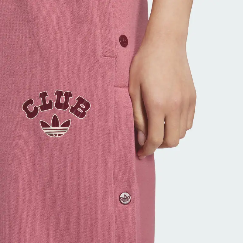 Adidas Originals FW24 WIDE LEG SWEAT Casual Pants Women's Dark Pink-5