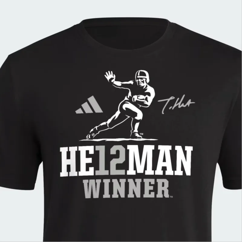 Adidas Free Shipping With AdiClub Travis Hunter Heisman Winner Cotton Tee-2