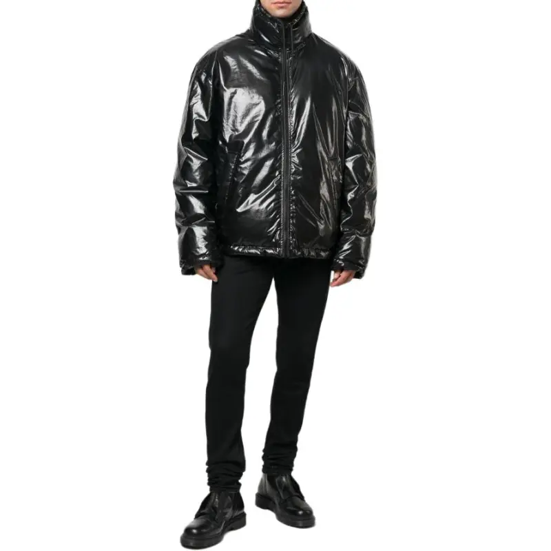 DIESEL SS24 Puffer Jacket Coat Men's Black-4