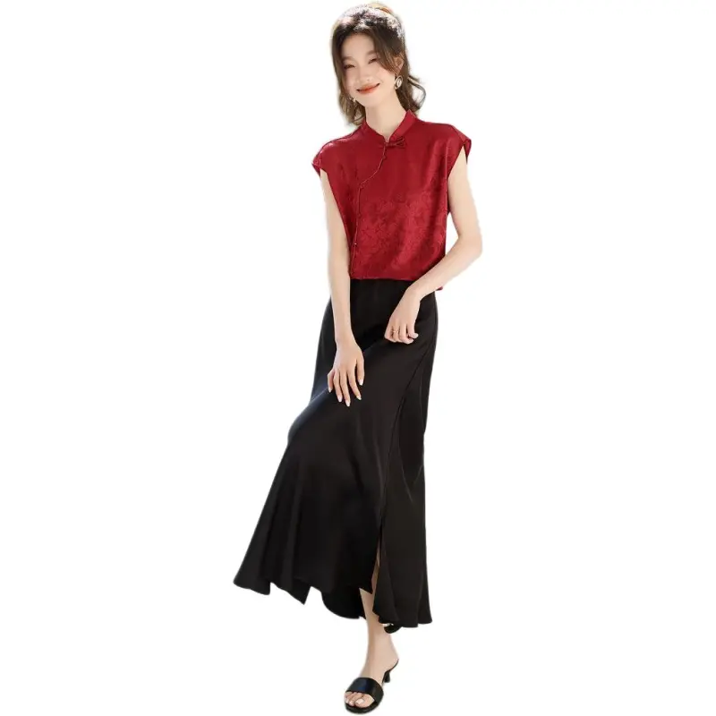 Mu Xiao Xin Shirts Women's Red-2