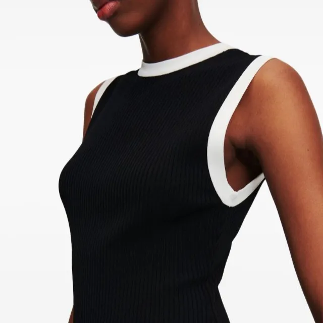 Karl Lagerfeld Ribbed knit Tank Top-4