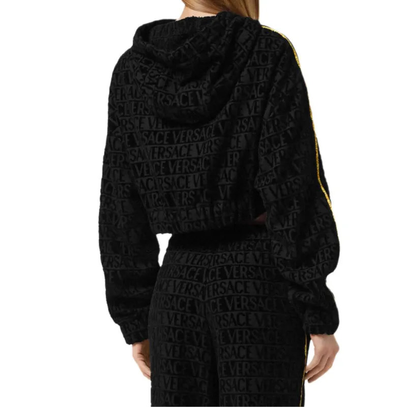VERSACE Drawstring Cropped Hoodie-3