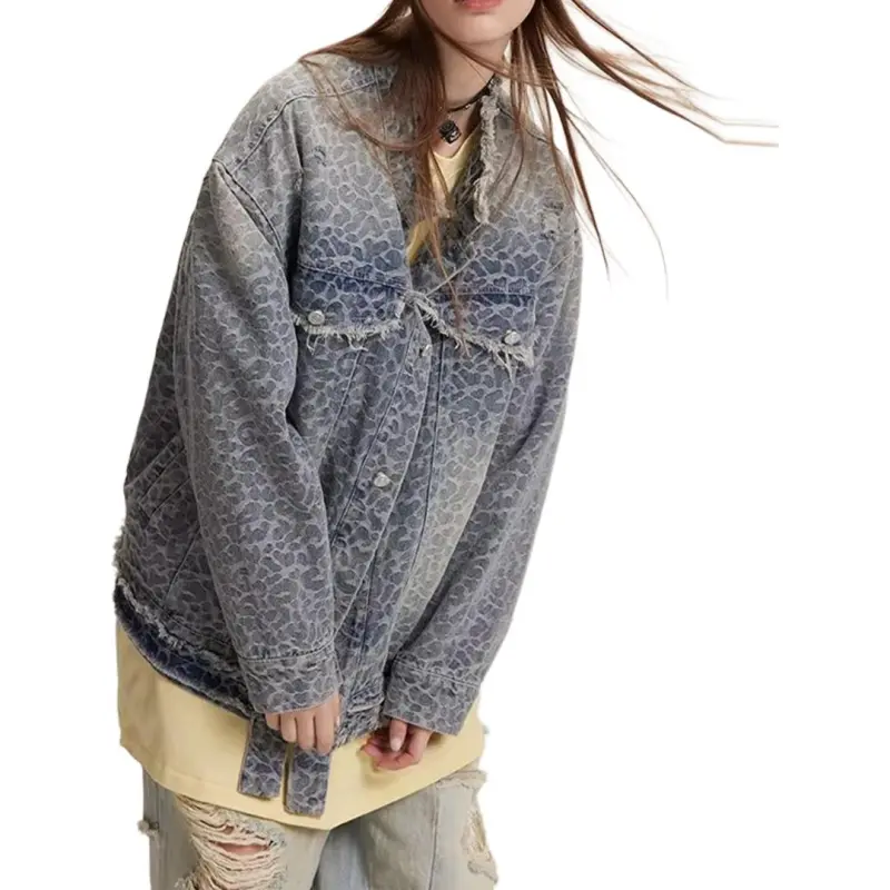 NHZN Denim Jackets Women's Vintage Blue-2