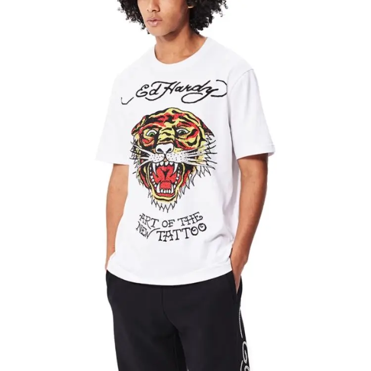 Ed Hardy FW24 T Shirt Men's White-4