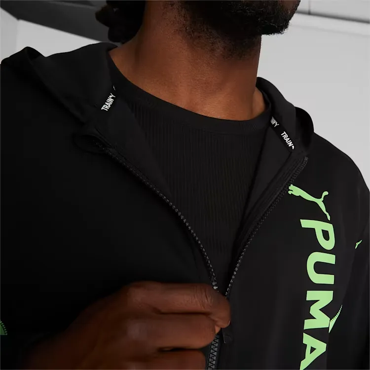PUMA Sudadera Con Gorra Y Cierre Completo De Punto Doble PUMA Fit Hombre-4