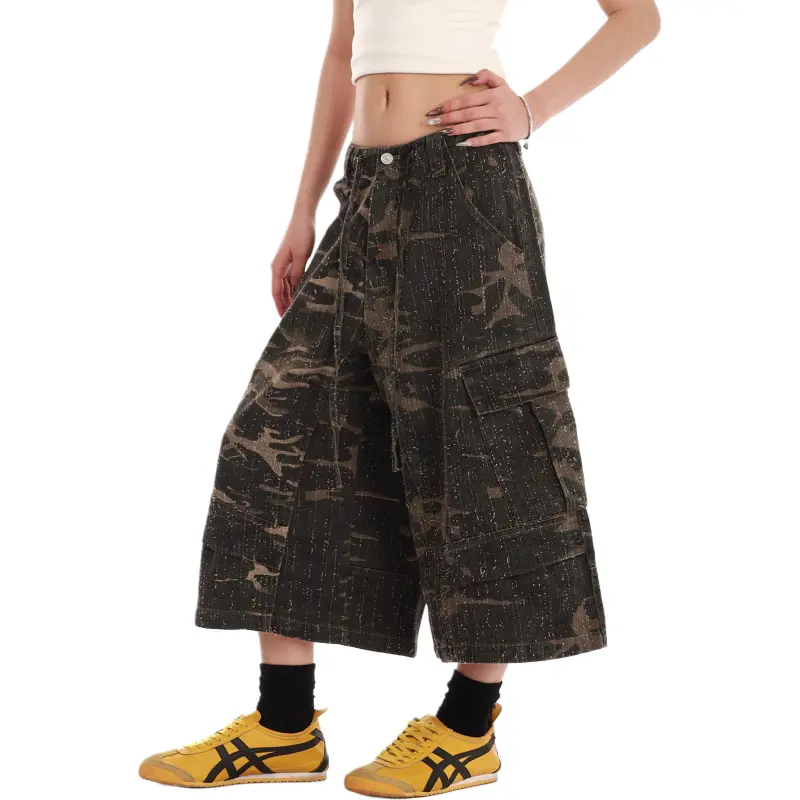 VINMUK Denim Shorts Unisex Camouflage-5
