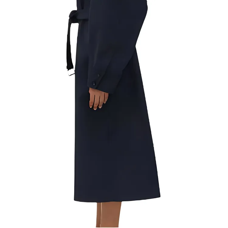 Bottega Veneta Long Sleeved Dress Women's Marine Blue-3