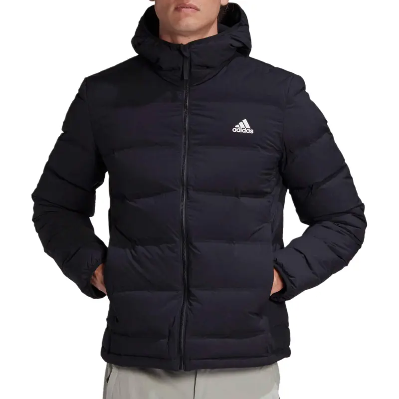 Adidas Down Jacket Unisex Black Comes With Necklace-3