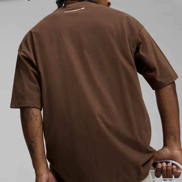 PUMA PORSCHE DESIGN PL STATEMENT GRAPHIC TEE T Shirt Men's Tan-3