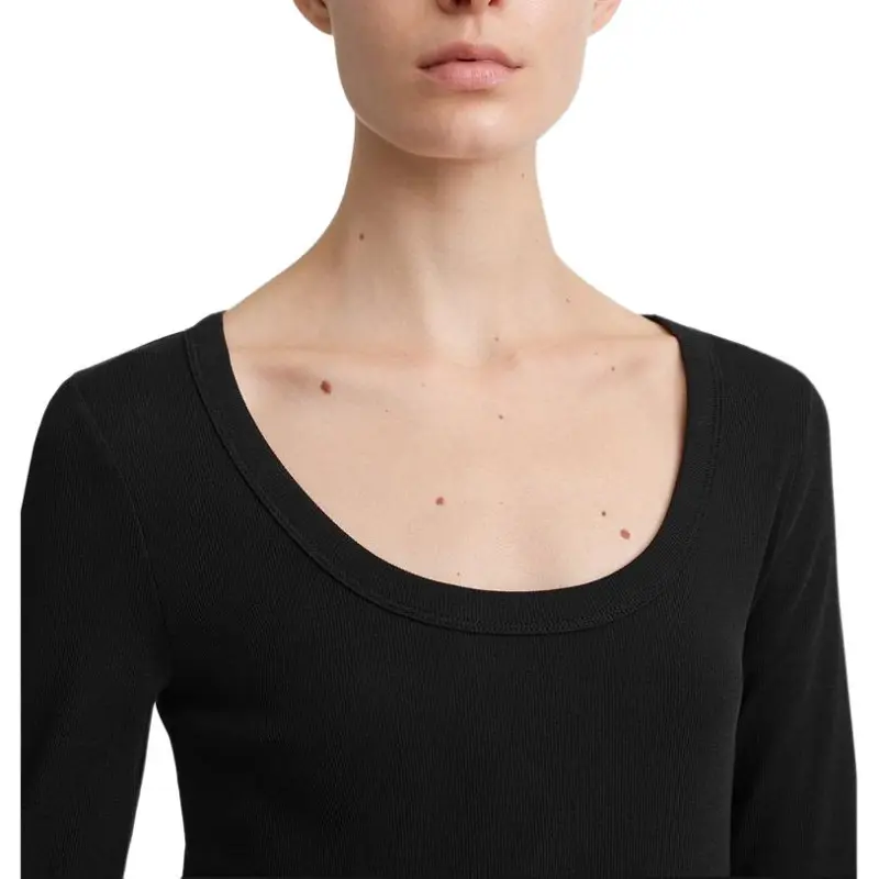 TOTEME Scoop neck Fine ribbed T shirt-4