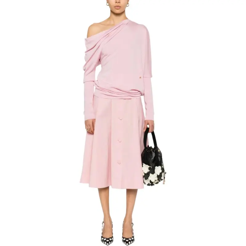 MOSCHINO Asymmetric neck Mini Dress-2