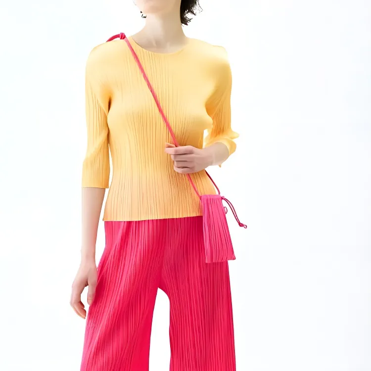 PLEATS PLEASE ISSEY MIYAKE Polyester Crossbody Bags Mini Women's Pink-2
