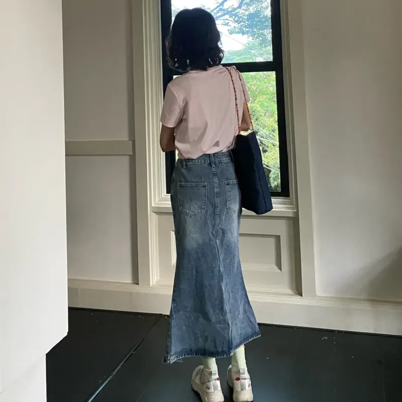 Spicy Gals Denim Long Skirt Women's-1