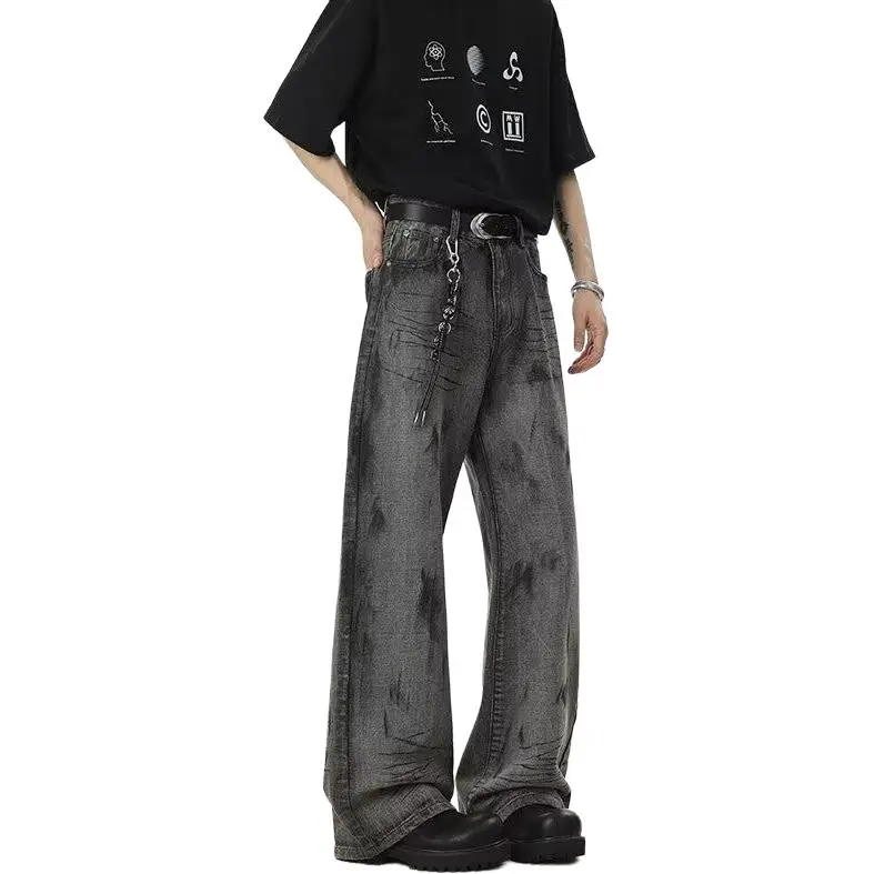 MGXEK Jeans Unisex Black Gray-2