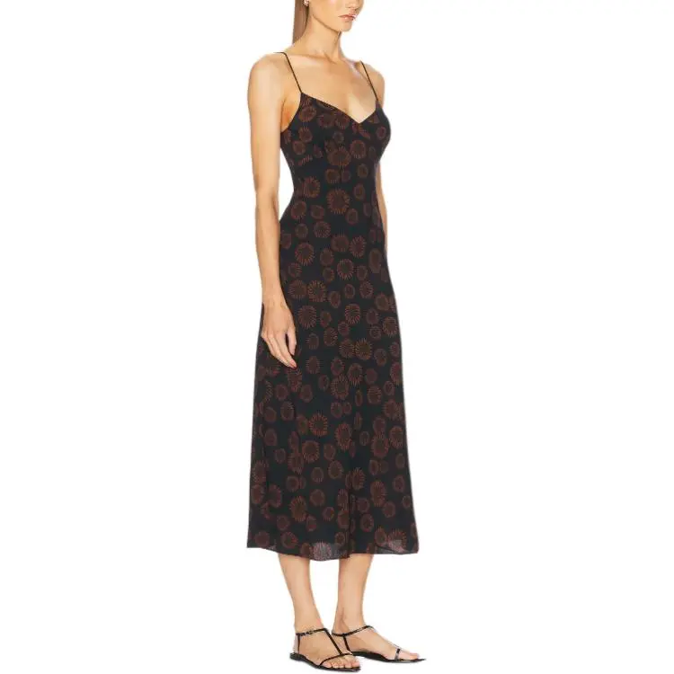 Matteau Slip Dress Women's Black Red-2