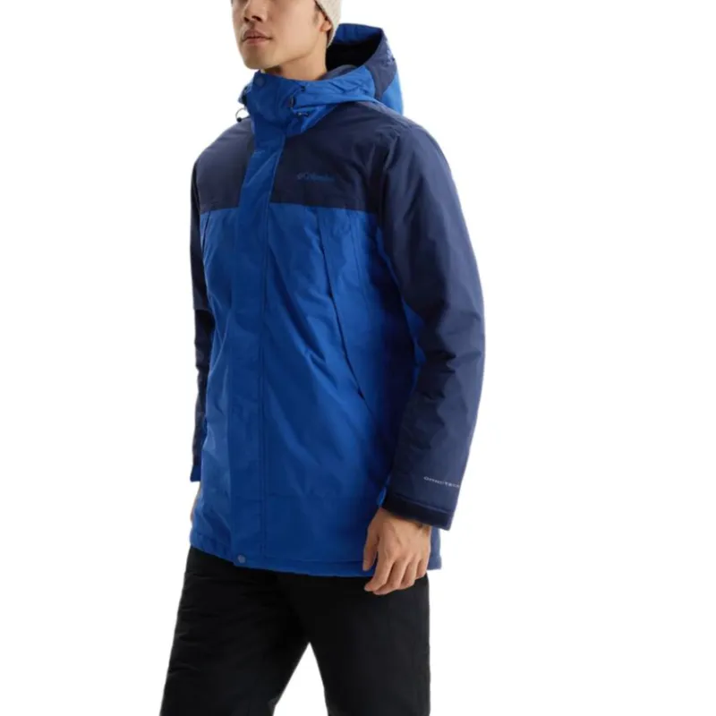 Columbia Omni Heat Skiing And Paragliding Waterproof And Warm Windbreaker Jacket Men's Blue-3