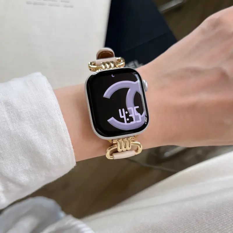 Wei Xin Apple Compatibility Watch Band Cowhide Leather Material-13
