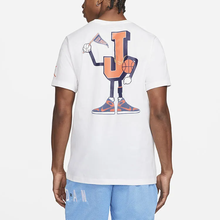 Jordan AJ23 VARSITY T Shirts Men White-3