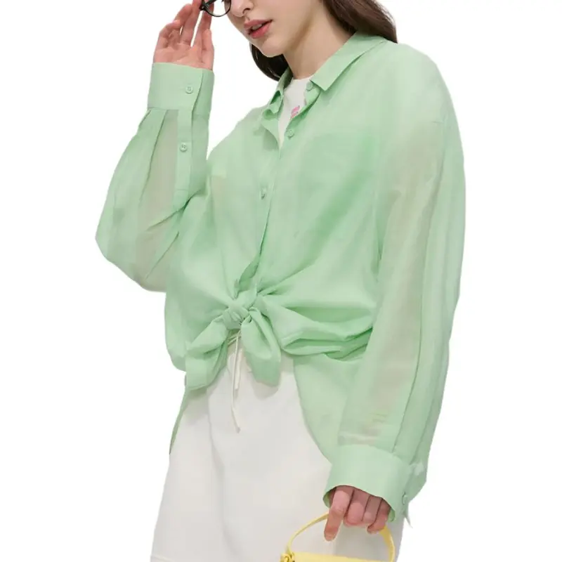 FILA FUSION FOB Series SS25 Shirt Women's Light Greenish-4