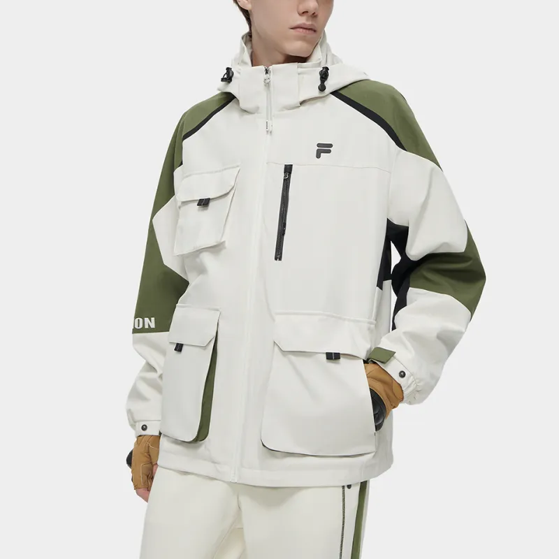 FILA FUSION URBAN TECH Down Jackets Men Light Mist Gray-3
