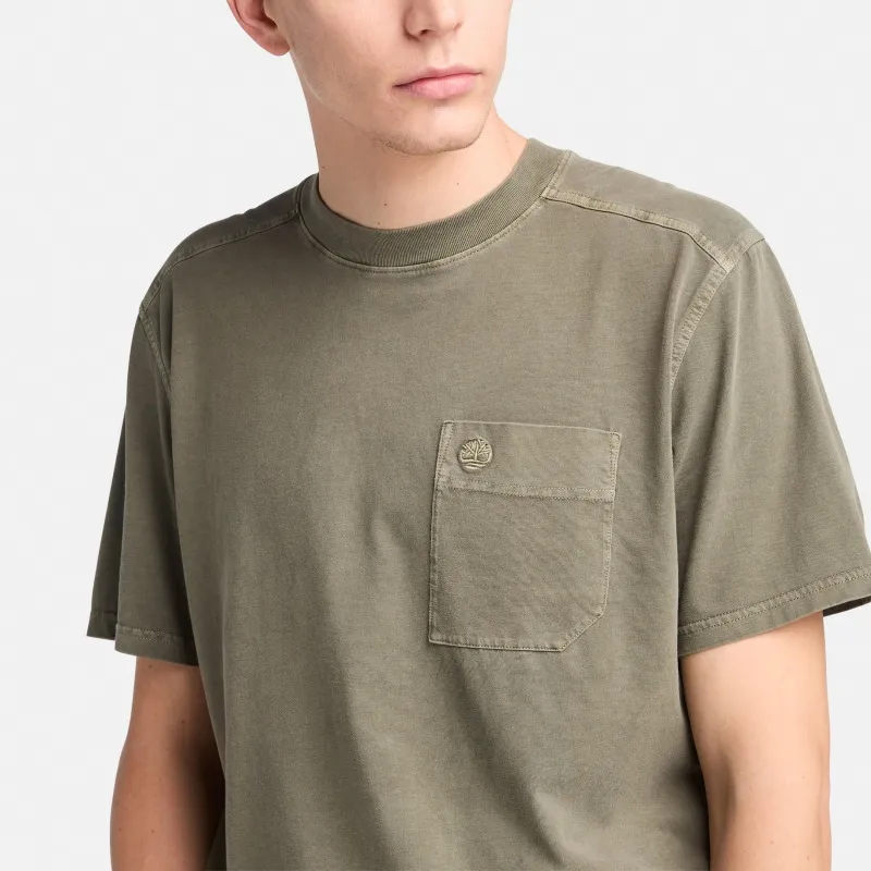 Timberland SS25 T Shirt Men's Army Green-2