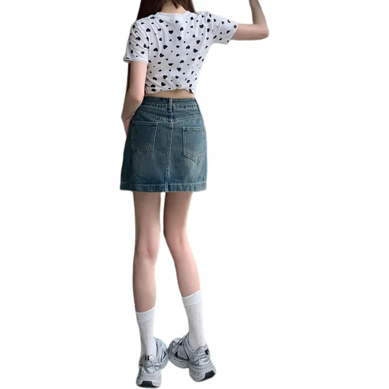 Wen Shan Denim Short Skirts Women's-1