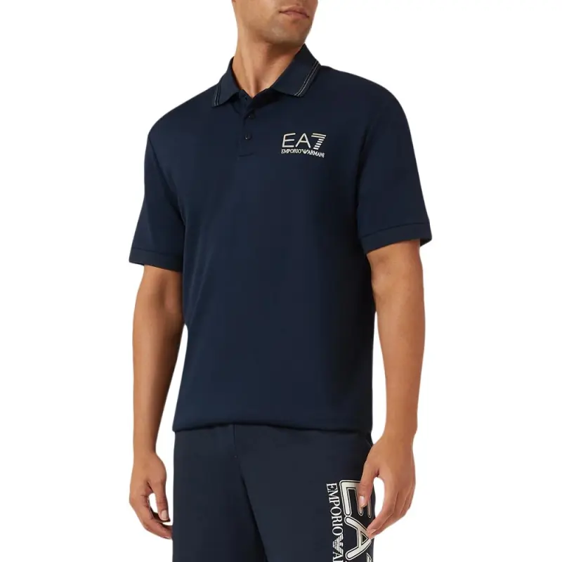 EMPORIO ARMANI SS25 Polo Shirt Slim Fit Men's Blue-3
