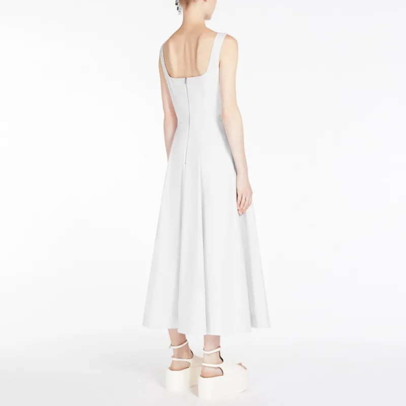 SportMax Sleeveless Dresses Women's White-3