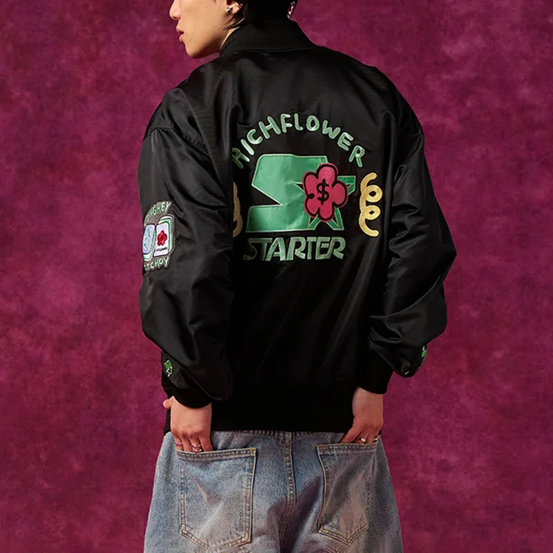 STARTER x YOUQIANHUA LIANMINGKUAN Jacket Unisex Black-4
