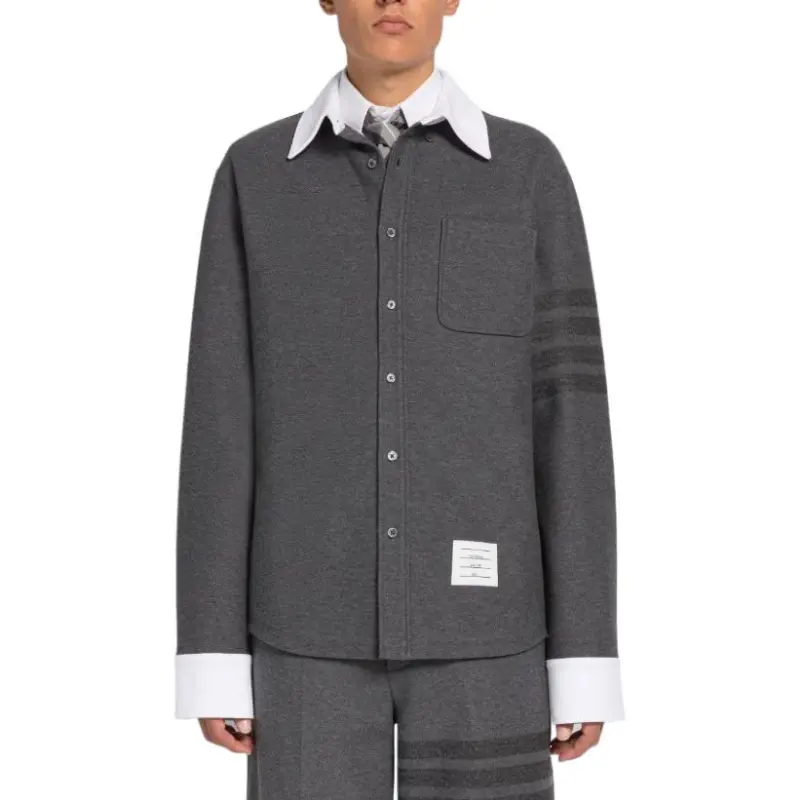 THOM BROWNE Cotton Long sleeved Shirt-3