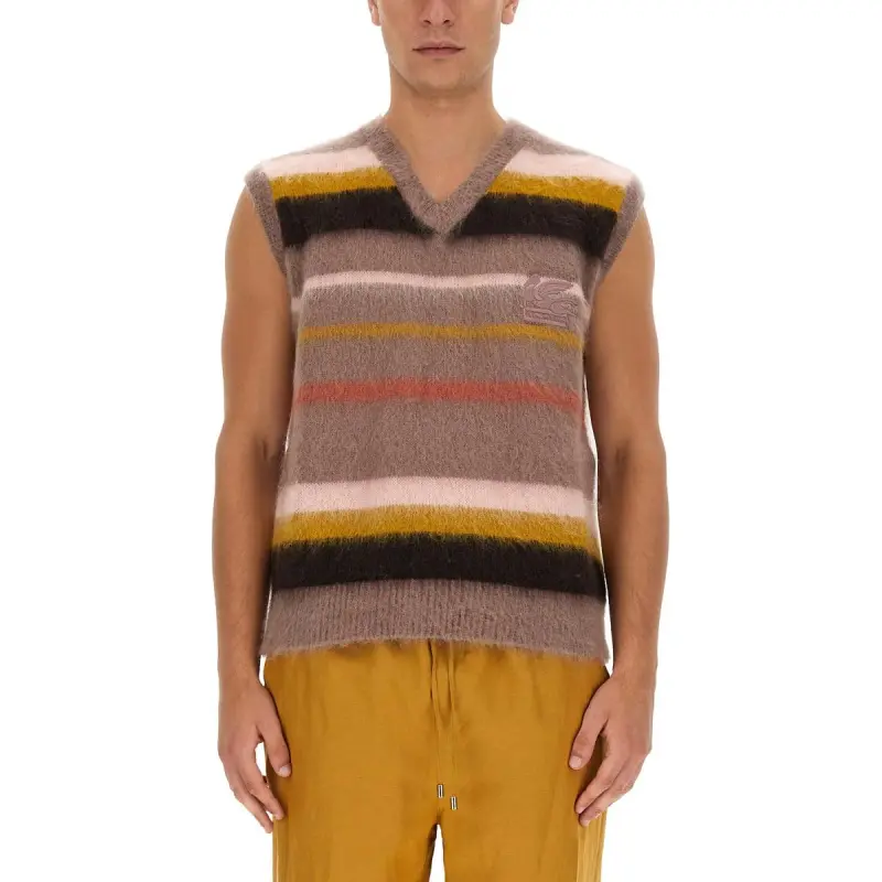 ETRO V Neck Sleeveless Knitted Jumper-4