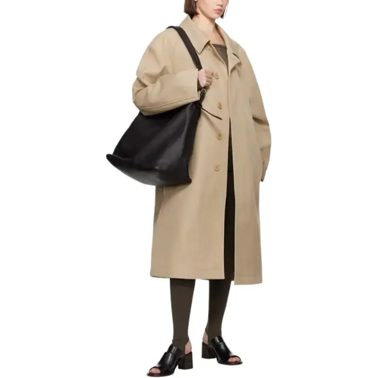 Lemaire Button Fastened Straight Hem Midi Coat-3