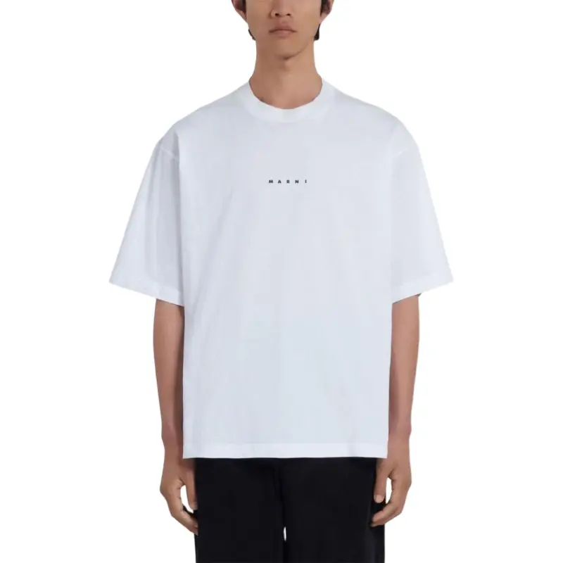 MARNI Logo Organic Jersey T shirt-3