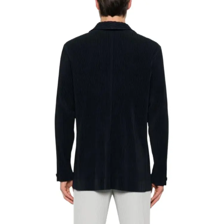 Homme Plissé Issey Miyake Single Breasted V Neck Blazer-4
