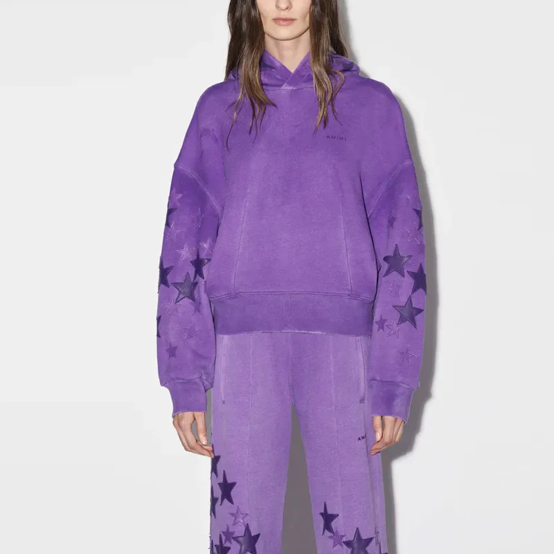 Amiri Star Patch Cropped Hoodie-1