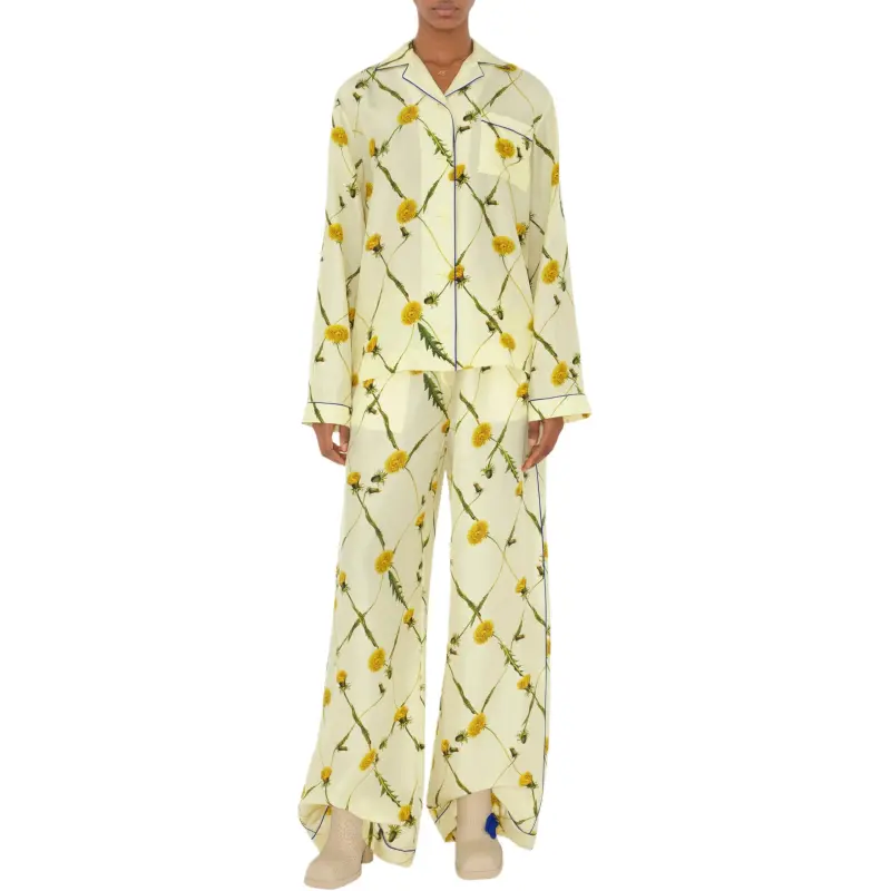 Burberry Dandelion print Silk satin Trousers-2
