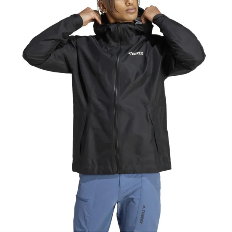 Adidas Waterproof And Windproof Windbreaker Jacket Men's Black-1