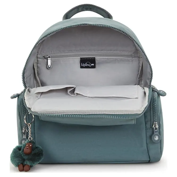 Kipling Polyamide Backpack Medium Size Unisex Aloe Vera Green-1