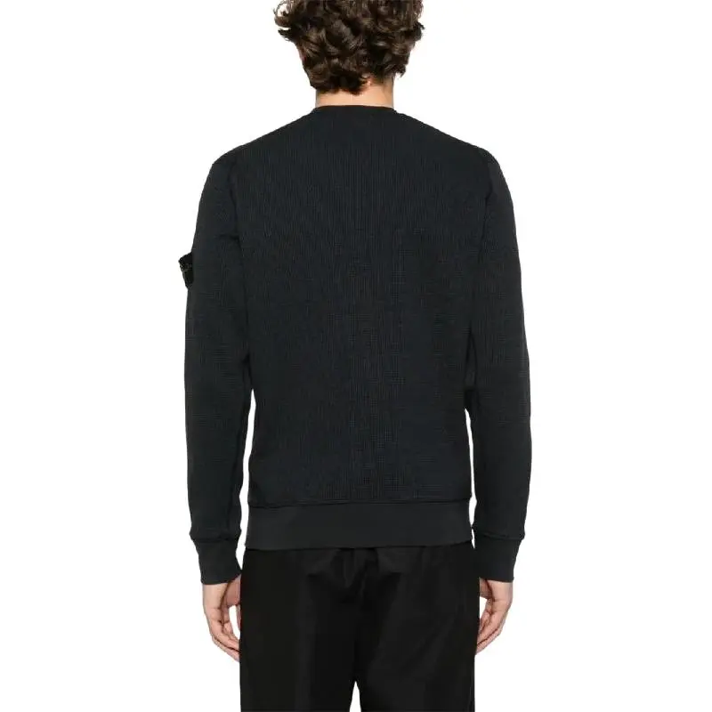 STONE ISLAND Logo Patch Crewneck Knitted Jumper-5