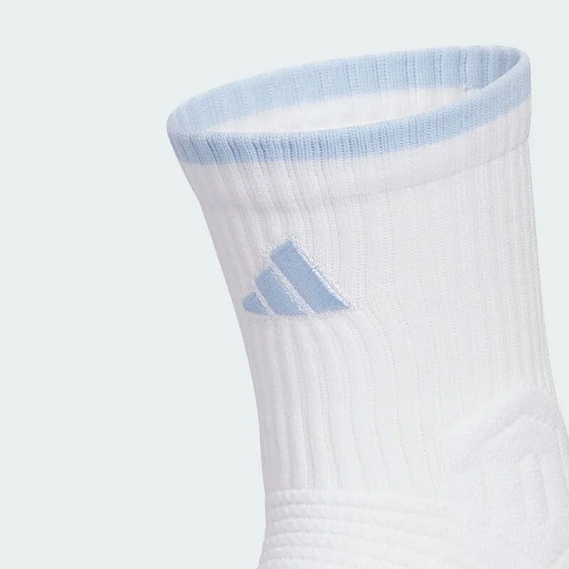 Adidas Basketball Socks Unisex 1 Pack White/Glossy Finish Blue-1