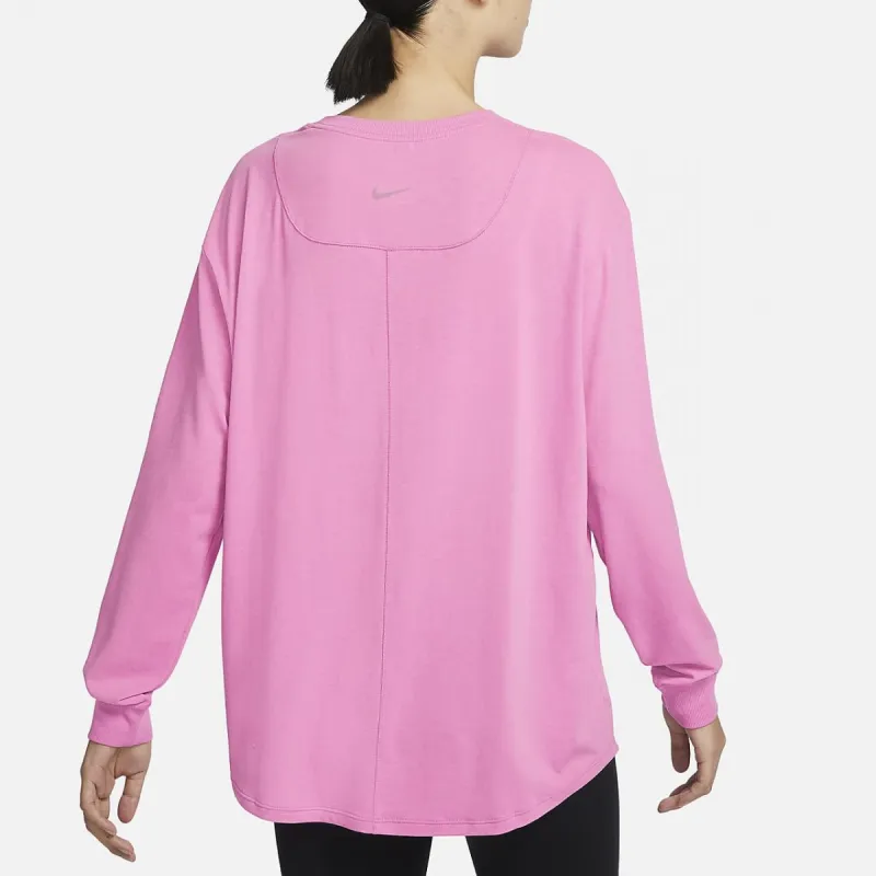 Nike Drop Shoulder Sleeve T Shirt Women's Pink-2