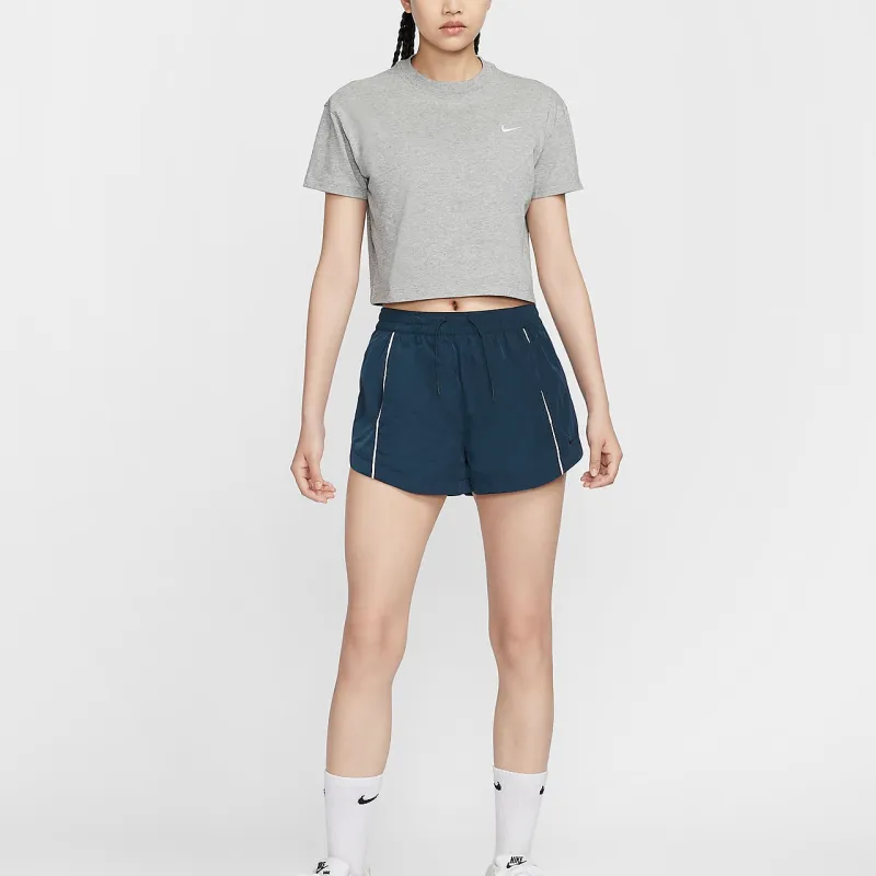 Nike Windrunner Casual Shorts Women's Military Deep Sea Blue/White-2